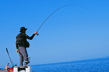 ゴルフをしている様子